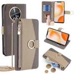 For Huawei Enjoy 60X Crossbody Litchi Texture Leather Phone Case(Grey)
