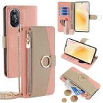 For Huawei nova 8 Crossbody Litchi Texture Leather Phone Case(Pink)