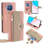For Huawei nova 8i Crossbody Litchi Texture Leather Phone Case(Pink)