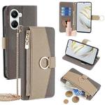 For Huawei nova 10 SE Crossbody Litchi Texture Leather Phone Case(Grey)