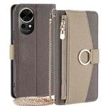 For Huawei nova 12 5G Crossbody Litchi Texture Leather Phone Case(Grey)