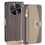 For Huawei nova 12i 4G Crossbody Litchi Texture Leather Phone Case(Grey)