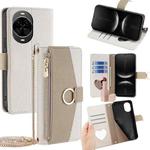 For Huawei nova 14 5G Crossbody Litchi Texture Leather Phone Case(White)