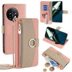 For OnePlus Ace 2 / 11R Crossbody Litchi Texture Leather Phone Case(Pink)