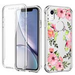 For iPhone 11 For iPhone XR C Style Pattern PC + TPU + PET Screen Protection IMD Craft Case(Floral)