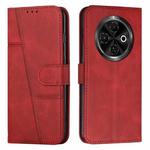 For Tecno Spark 30C Stitching Calf Texture Buckle Leather Phone Case(Red)