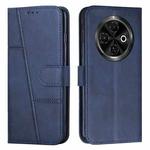 For Tecno Spark 30C Stitching Calf Texture Buckle Leather Phone Case(Blue)