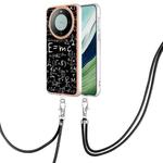 For Huawei Mate 60 Pro Electroplating Dual-side IMD Phone Case with Lanyard(Equation)