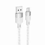 hoco X99 Crystal Junction 2.4A USB to Micro USB Silicone Charging Data Cable, Length:1m(Grey)