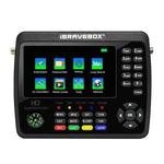 iBRAVEBOX V10 Finder Max+ 4.3 inch Display Digital Satellite Meter Signal Finder, Support DVB-S/S2/S2X AHD, Plug Type:EU Plug(Black)