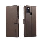 For Samsung Galaxy A21s LC.IMEEKE Calf Texture Horizontal Flip Leather Case, with Holder & Card Slots & Wallet(Brown)
