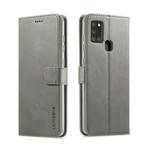 For Samsung Galaxy A21s LC.IMEEKE Calf Texture Horizontal Flip Leather Case, with Holder & Card Slots & Wallet(Grey)