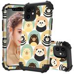 For iPhone 11 L Style Decal Pattern PC + Silicon Case(Bear)