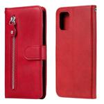 For Samsung Galaxy A31 Fashion Calf Texture Zipper Horizontal Flip Leather Case with Holder & Card Slots & Wallet(Red)