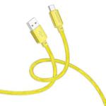 hoco BX95 Vivid 3A USB to USB-C / Type-C Silicone Charging Data Cable(Gold)