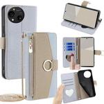 For Sharp Aquos R10 Crossbody Litchi Texture Leather Phone Case(Blue)