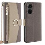 For ZTE Anshin Family Crossbody Litchi Texture Leather Phone Case(Grey)