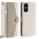 For ZTE Anshin Family Crossbody Litchi Texture Leather Phone Case(White)