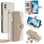 For Kyocera Android One S10 Crossbody Litchi Texture Leather Phone Case(White)