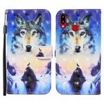 For Samsung Galaxy A10s Colored Drawing Pattern Horizontal Flip Leather Case with Holder & Card Slots & Wallet(Sunrise Wolf)