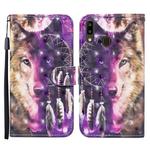 For Samsung Galaxy A20 / A30 Colored Drawing Pattern Horizontal Flip Leather Case with Holder & Card Slots & Wallet(Wind Chime Wolf)