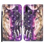 For Samsung Galaxy A20s Colored Drawing Pattern Horizontal Flip Leather Case with Holder & Card Slots & Wallet(Wind Chime Wolf)