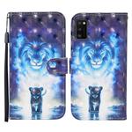 For Samsung Galaxy A41 Colored Drawing Pattern Horizontal Flip Leather Case with Holder & Card Slots & Wallet(Lion)