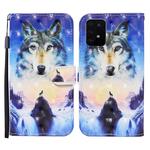 For Samsung Galaxy M80s / A91 / S10 Lite Colored Drawing Pattern Horizontal Flip Leather Case with Holder & Card Slots & Wallet(Sunrise Wolf)