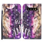 For Samsung Galaxy S10 Colored Drawing Pattern Horizontal Flip Leather Case with Holder & Card Slots & Wallet(Wind Chime Wolf)
