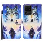 For Samsung Galaxy S20 Ultra Colored Drawing Pattern Horizontal Flip Leather Case with Holder & Card Slots & Wallet(Sunrise Wolf)