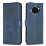 For Xiaomi Mi 10T Lite Four-leaf Embossed Leather Phone Case(Blue)