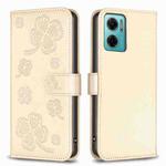 For Xiaomi Redmi 10 5G / Note 11E Four-leaf Embossed Leather Phone Case(Gold)