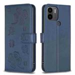 For Xiaomi Redmi A1+ / A2 Four-leaf Embossed Leather Phone Case(Blue)