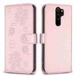 For Xiaomi Redmi Note 8 Pro Four-leaf Embossed Leather Phone Case(Pink)