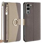 For Fujitsu Arrows We2 Plus Crossbody Litchi Texture Leather Phone Case(Grey)