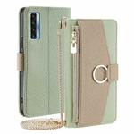 For TCL 20 5G / 20S / 20L / 20L+ Crossbody Litchi Texture Leather Phone Case(Green)