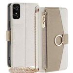 For TCL 50 SE 4G Crossbody Litchi Texture Leather Phone Case(White)