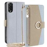 For TCL 505 4G Crossbody Litchi Texture Leather Phone Case(Blue)