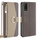 For TCL 50 5G Crossbody Litchi Texture Leather Phone Case(Grey)