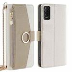 For TCL 50 5G Crossbody Litchi Texture Leather Phone Case(White)