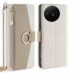 For TCL 50 XL Crossbody Litchi Texture Leather Phone Case(White)