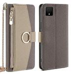 For TCL 502 Crossbody Litchi Texture Leather Phone Case(Grey)