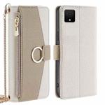 For TCL 502 Crossbody Litchi Texture Leather Phone Case(White)