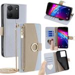 For TCL 503 4G Crossbody Litchi Texture Leather Phone Case(Blue)