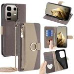 For TCL 60R 5G Crossbody Litchi Texture Leather Phone Case(Grey)