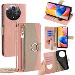 For TCL 60R 5G Crossbody Litchi Texture Leather Phone Case(Pink)