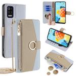For LG K52 Crossbody Litchi Texture Leather Phone Case(Blue)