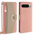 For Google Pixel 9 Crossbody Litchi Texture Leather Phone Case(Pink)