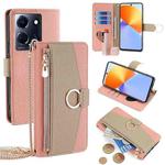 For Infinix Note 30 4G Crossbody Litchi Texture Leather Phone Case(Pink)