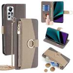 For Infinix Note 11 Pro Crossbody Litchi Texture Leather Phone Case(Grey)